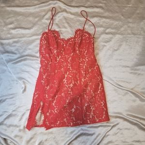 NWT Free People Red lace mini dress